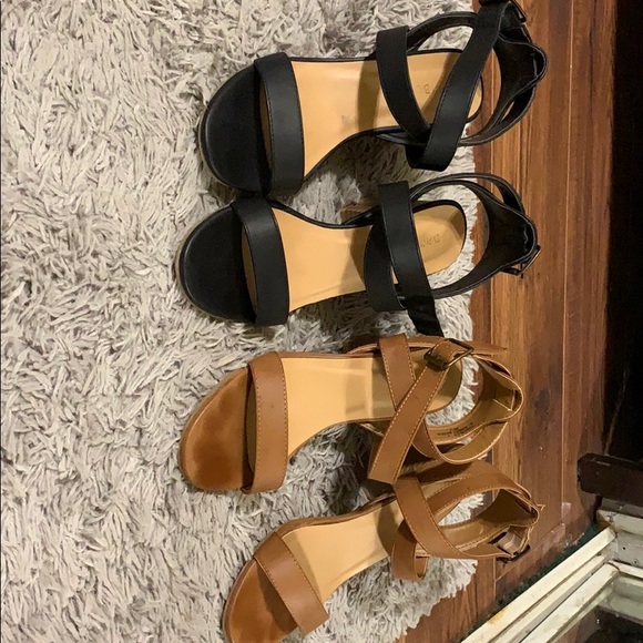 Black / brown Block heels - Picture 5 of 5